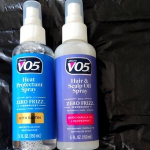 Heat Protectant and Hair & Scalp Oil Spray Set - Blue and Purple